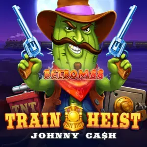 Tampilan antarmuka slot Train Heist Johnny Cash di perangkat seluler